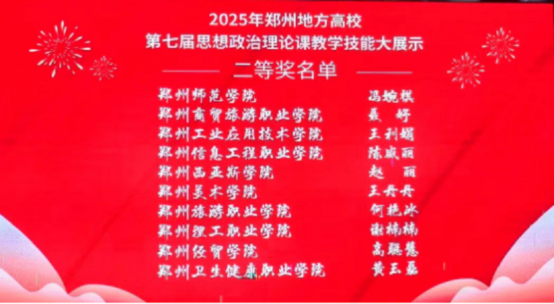 我校教师在郑州地方高校第七届思想政治理论课教学技能大展示暨第四届课程思政教学技能大展示活动中获佳绩