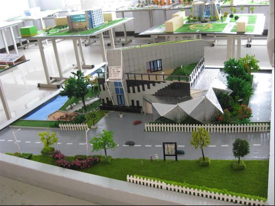 2007级建筑外观模型展览开展