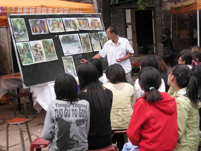 我院2007级本科装潢、环艺专业学生太行山写生实践纪实 我院2007级本科装潢、环艺专业学生太行山写生实践纪实
